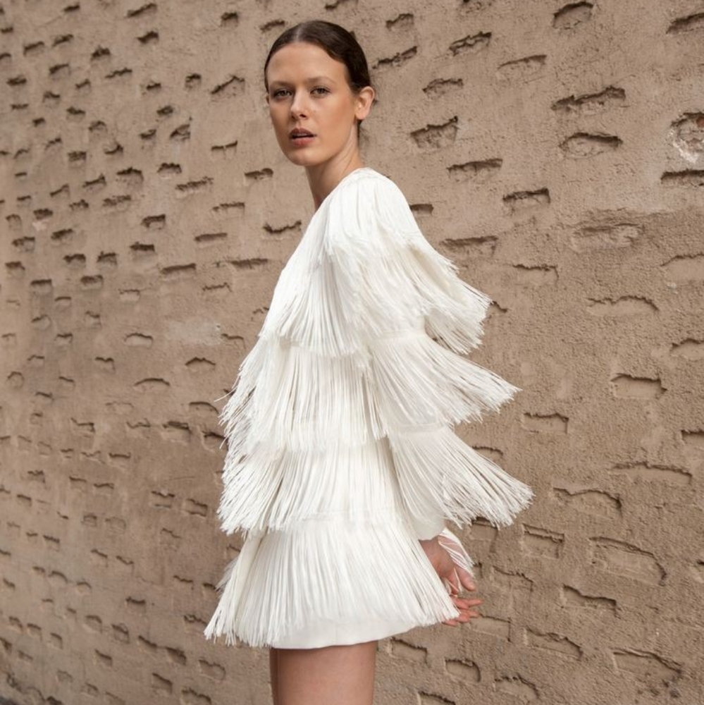 WOMANCE Fringe Mini Dress